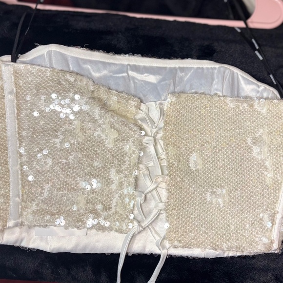 White sequin tube top - Picture 2 of 5